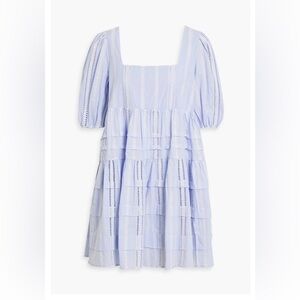 MAJE
Pintucked broderie anglaise cotton mini dress